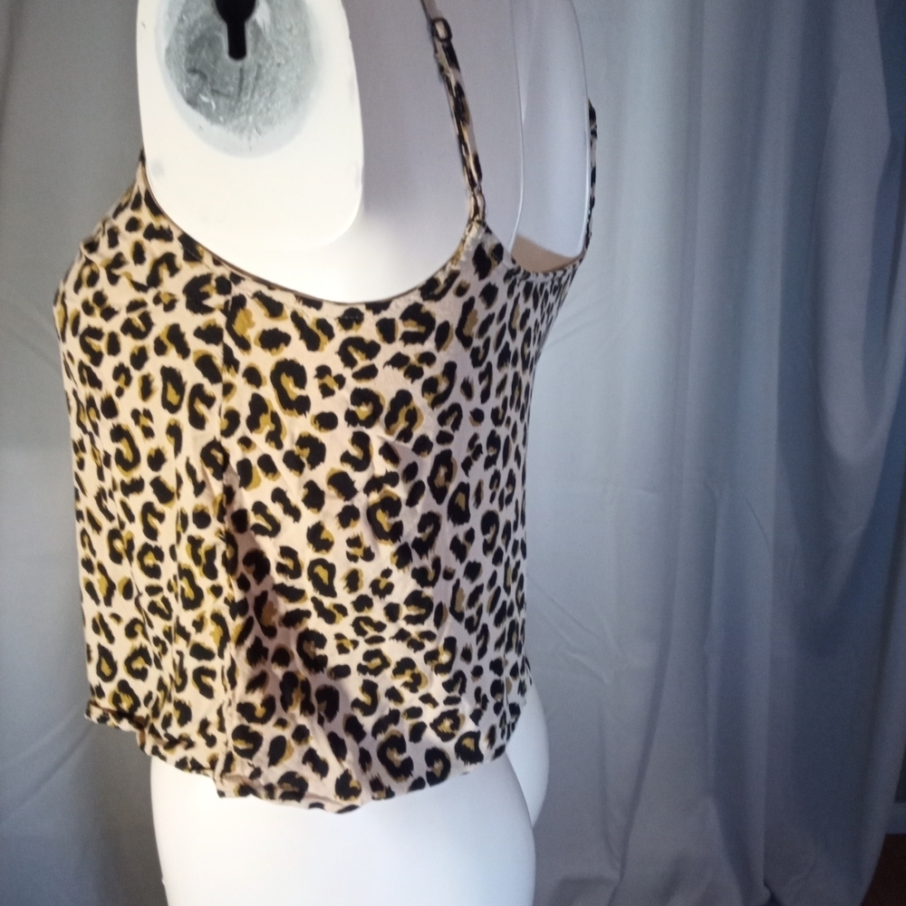 Leopard Print Spaghetti Strap Top - Picture 2 of 2